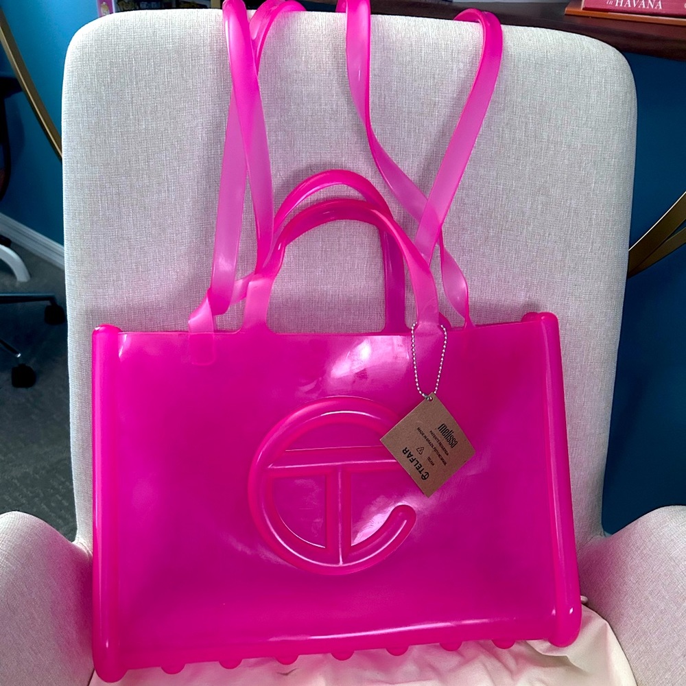 Melissa x Telfar Large Jelly Shopper Clear Pink